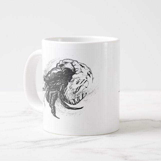 Hermit Crab in Black Giant Coffee Mug (Front Left)