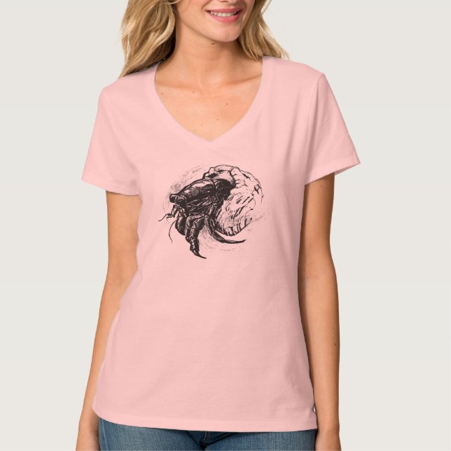 Hermit Crab in Black T-Shirt (Front)