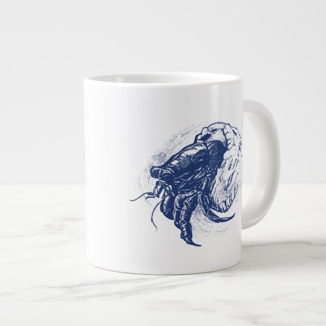 Hermit Crab in Dark Blue Giant Coffee Mug (Front Right)