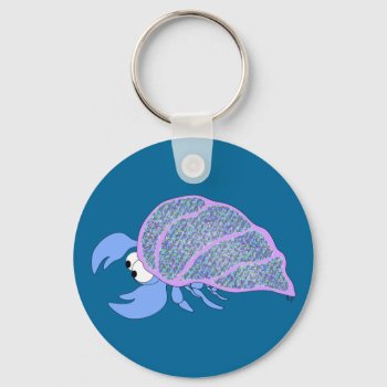 Hermit Crab Keychain by totallypainted at Zazzle