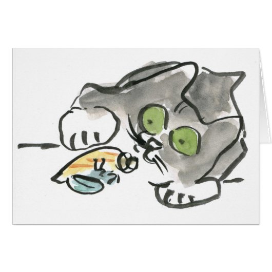 Hermit Crab & Kitty Cards (Front Horizontal)