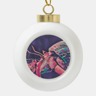 Hermit Crab Necklace Ceramic Ball Christmas Ornament