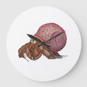 Hermit Crab Party Large Clock
