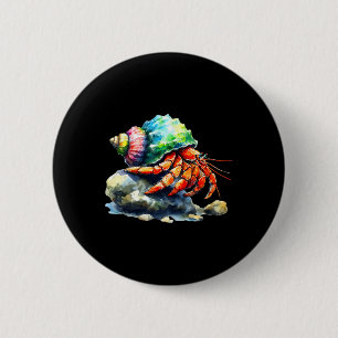 Hermit Crabs Pet Climbing Rock Hermit Crab Lovers Button