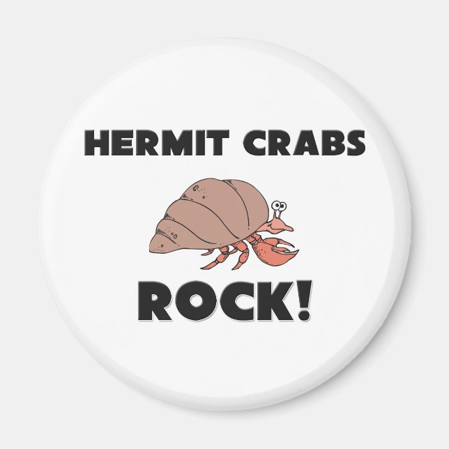 Hermit Crabs Rock Magnet (Front)