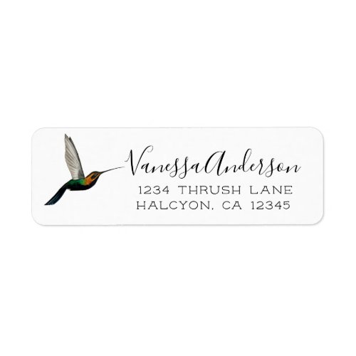 Hermit Hummingbird Return Address Label