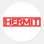 Hermit Stamp Classic Round Sticker