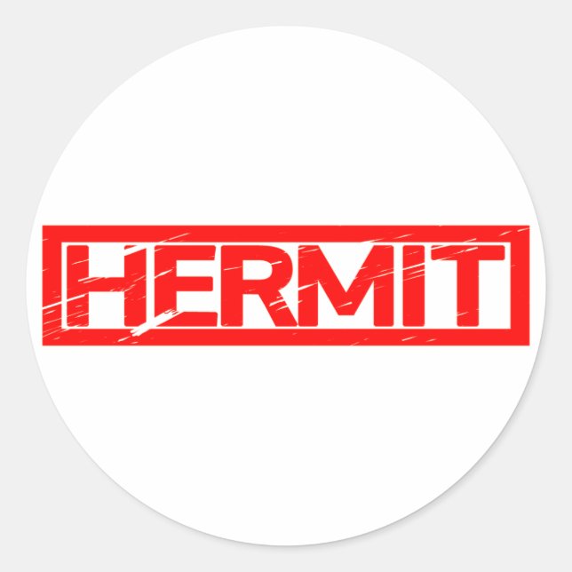 Hermit Stamp Classic Round Sticker (Front)