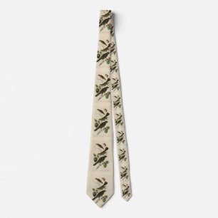 Hermit Thrush, Gray Jay Audubon's Birds of America Neck Tie