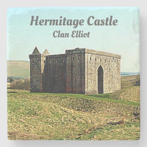 Hermitage Castle   Scottish Elliot Clan Stone Coaster