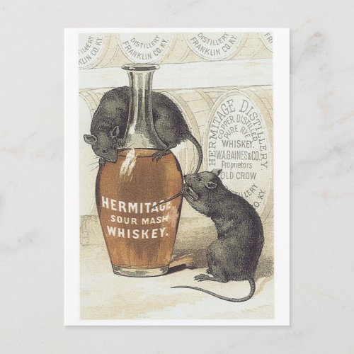 Hermitage Sour Mash Whiskey Postcard