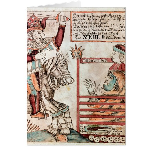 Hermod astride Sleipnir (Front)