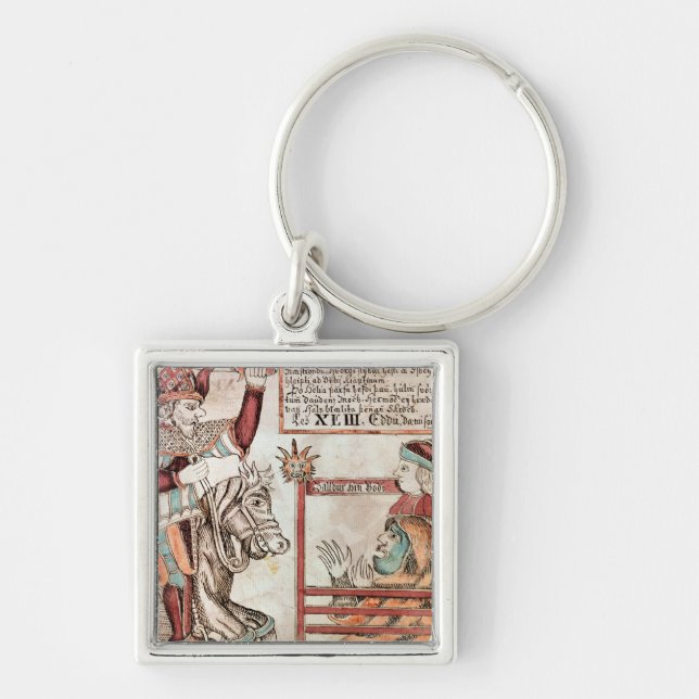 Hermod astride Sleipnir Keychain (Front)
