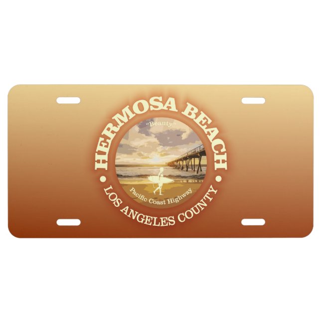 Hermosa Beach (C) License Plate (Front)