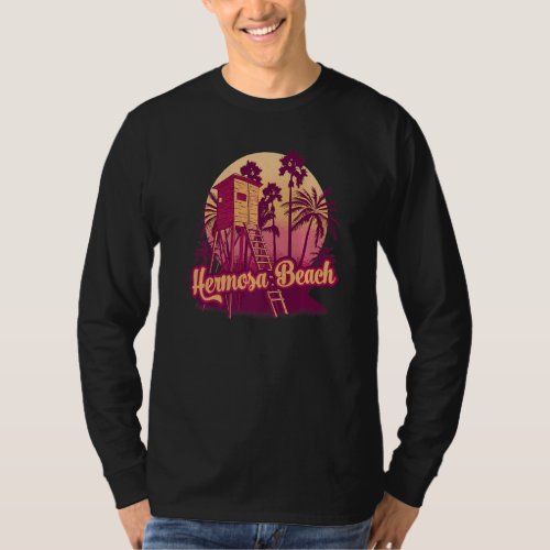 Hermosa Beach California Vintage Retro Souvenir Pa T_Shirt