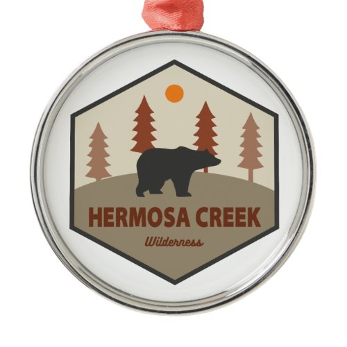 Hermosa Creek Wilderness Colorado Bear Metal Ornament