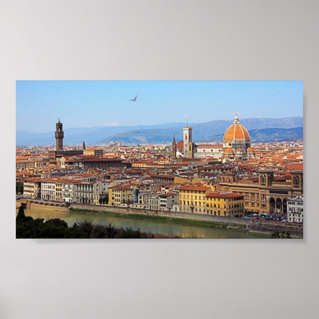 Hermosa vista panorámica de Florencia Poster (Front)