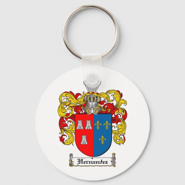 HERNANDEZ FAMILY CREST -  HERNANDEZ COAT OF ARMS KEYCHAIN (Front)