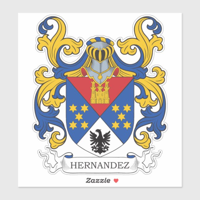 Hernandez Family Crest Sticker (Sheet)