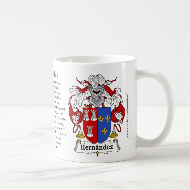 Hernandez, the origin, the meaning and the crest coffee mug (Right)