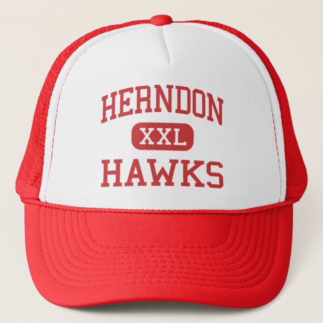 herndon - hawks - middle school - Herndon Virginia Trucker Hat (Front)