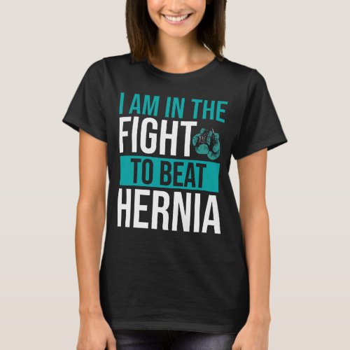 Hernia Awareness Ribbon Beat Disease Warrior T_Shirt