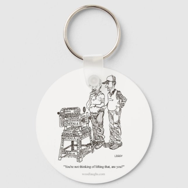 Hernia Cartoon Keychain (Front)