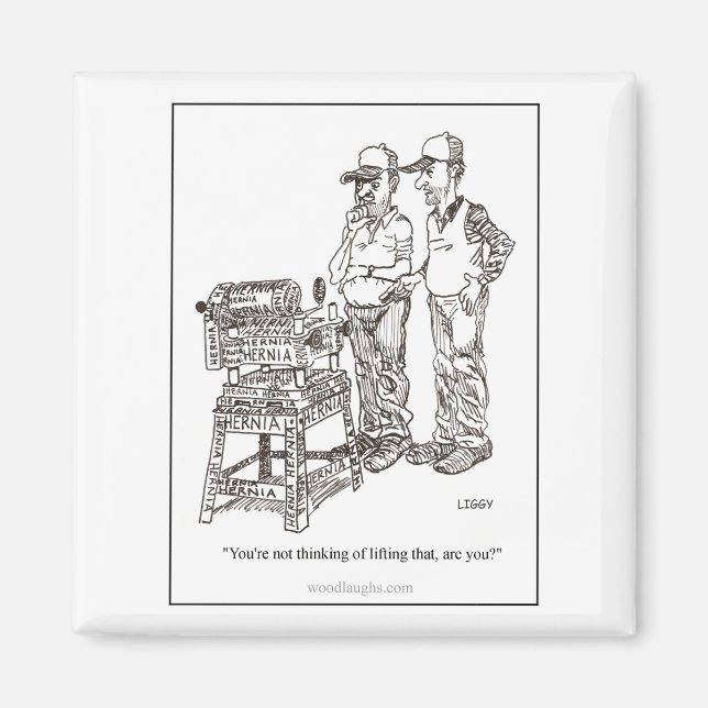 Hernia Cartoon Magnet (Front)