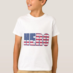 Hero American Flag Stars Stripes Red White Blue T-Shirt