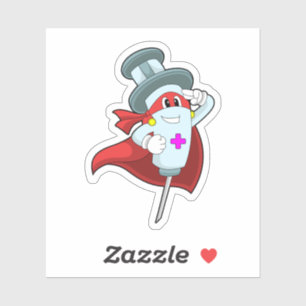 Hero as Nurse with Syringe Sticker