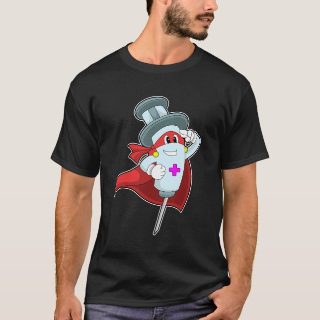 Hero as Nurse with Syringe T-Shirt (Front)