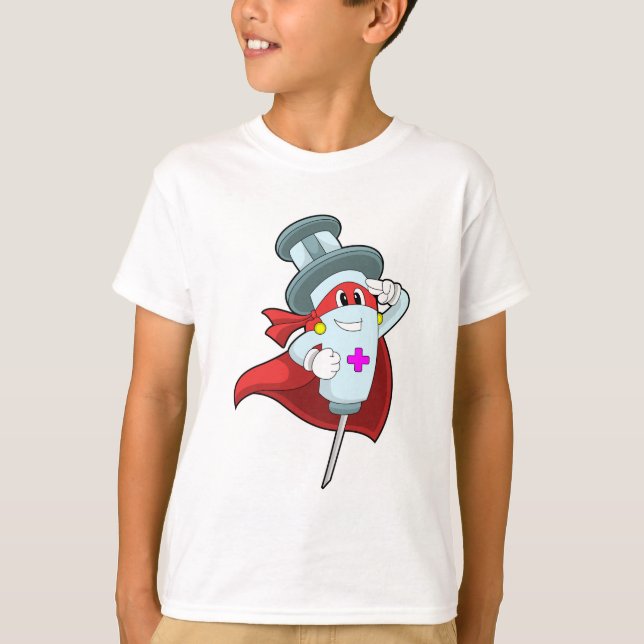 Hero as Nurse with Syringe T-Shirt (Front)