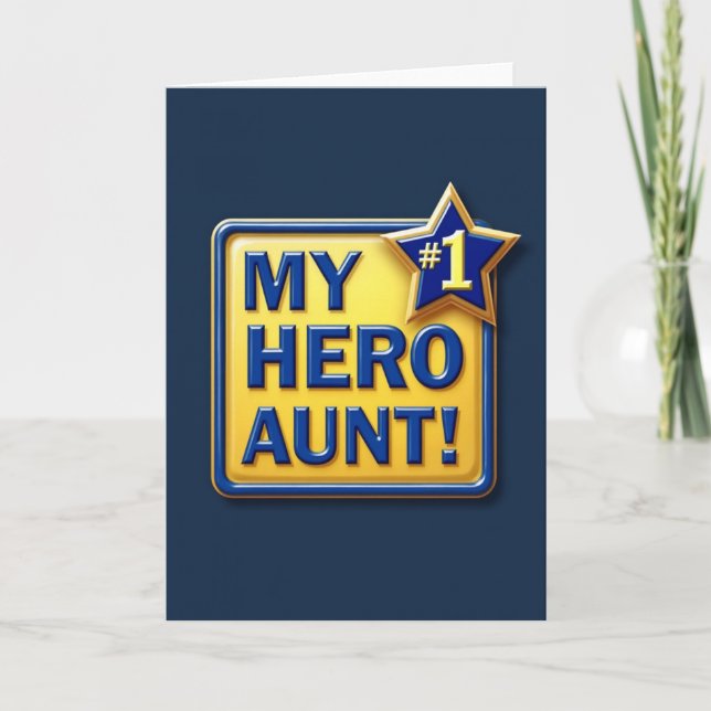 Hero Aunt Number One Card (Front)
