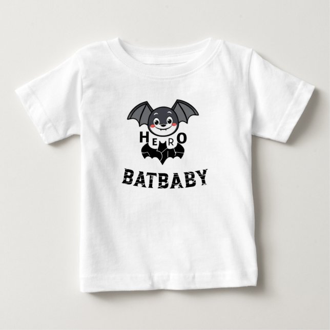 Hero Bat Baby – Cute & Friendly Kids Baby T-Shirt (Front)