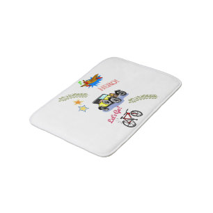Hero Bicycle Car Airplane Shower mat bathroom