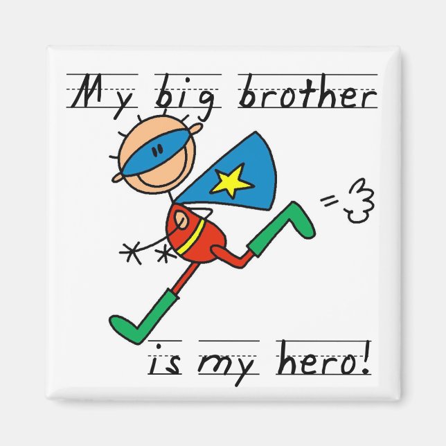 Hero Big Brother Tshirts and Gifts Magnet (Front)