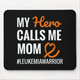 Hero Calls Me Mom Leukemia Warrior Leukemia Awaren Mouse Pad