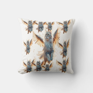 hero cat throw pillow
