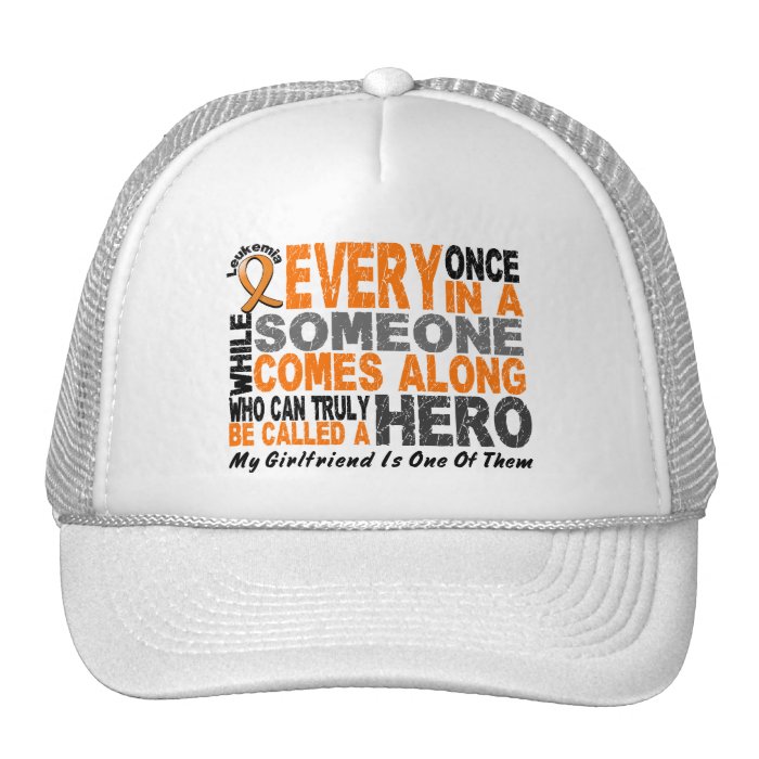 HERO COMES ALONG 1 Girlfriend LEUKEMIA T Shirts Mesh Hat