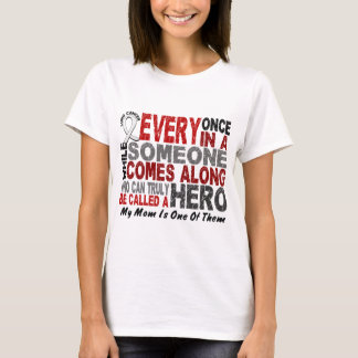 Hero Comes Along 1 Mom Lung Cancer T-Shirt