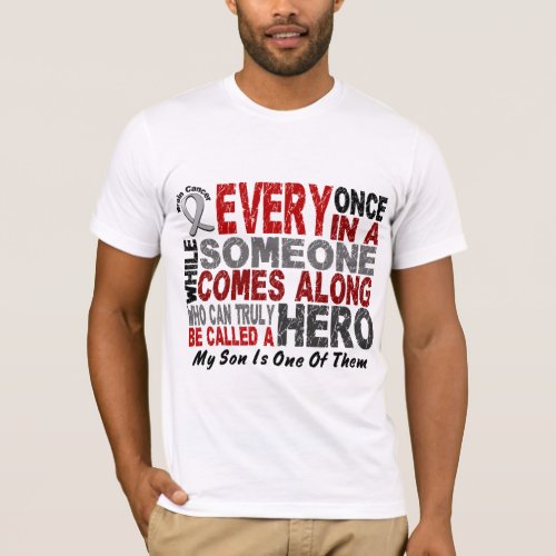 HERO COMES ALONG 1 Son BRAIN CANCER T_Shirts