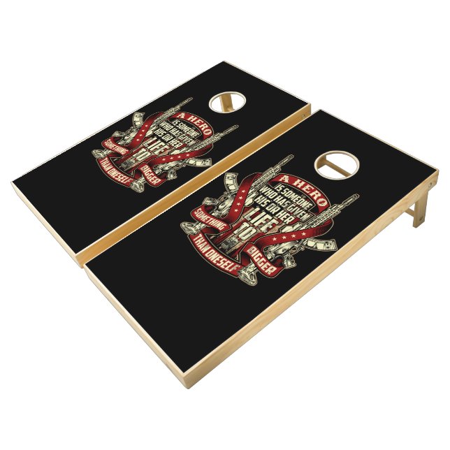 Hero Cornhole Set (Angled)