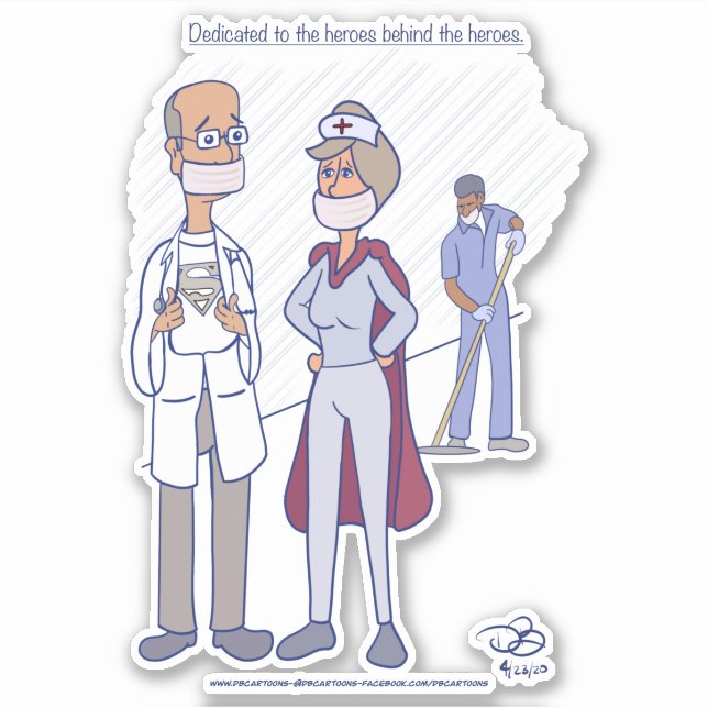 Hero Custom Cut Stickers (Front)