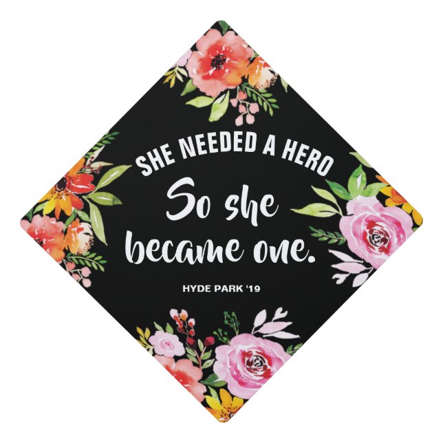 Hero Custom Graduation Cap Topper (Front)