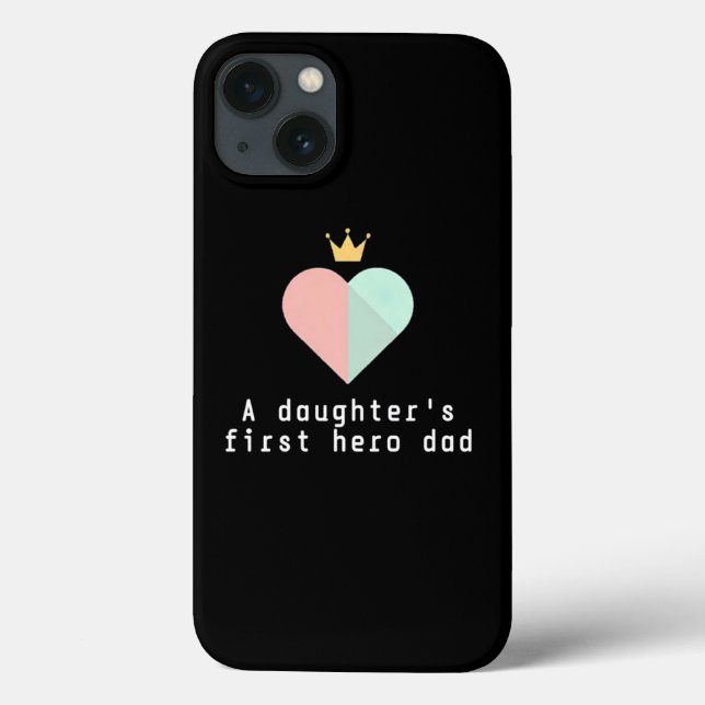Hero Dad Heart Phone Case Cute Father’s Day Gift (Back)