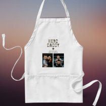 Hero Daddy Father`s Day 2 Photo Collage Adult Apron