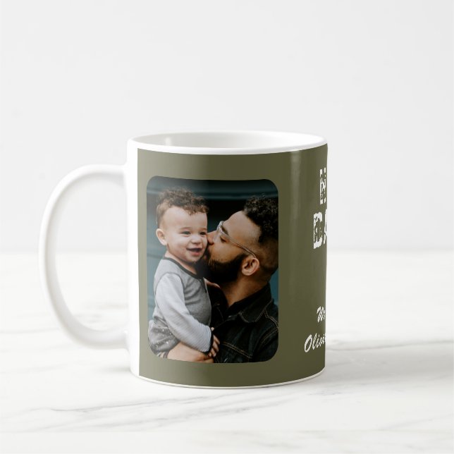 Hero Daddy Father`s Day 2 Photo Collage Coffee Mug (Left)