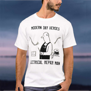 Hero Electrician. Electrical Repair Man T-Shirt