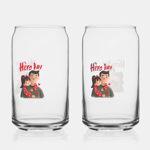 Hero Father's Day Drinkware Set Can Glass