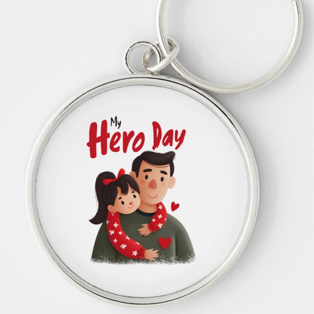 Hero Father's Day Keychain (Front)
